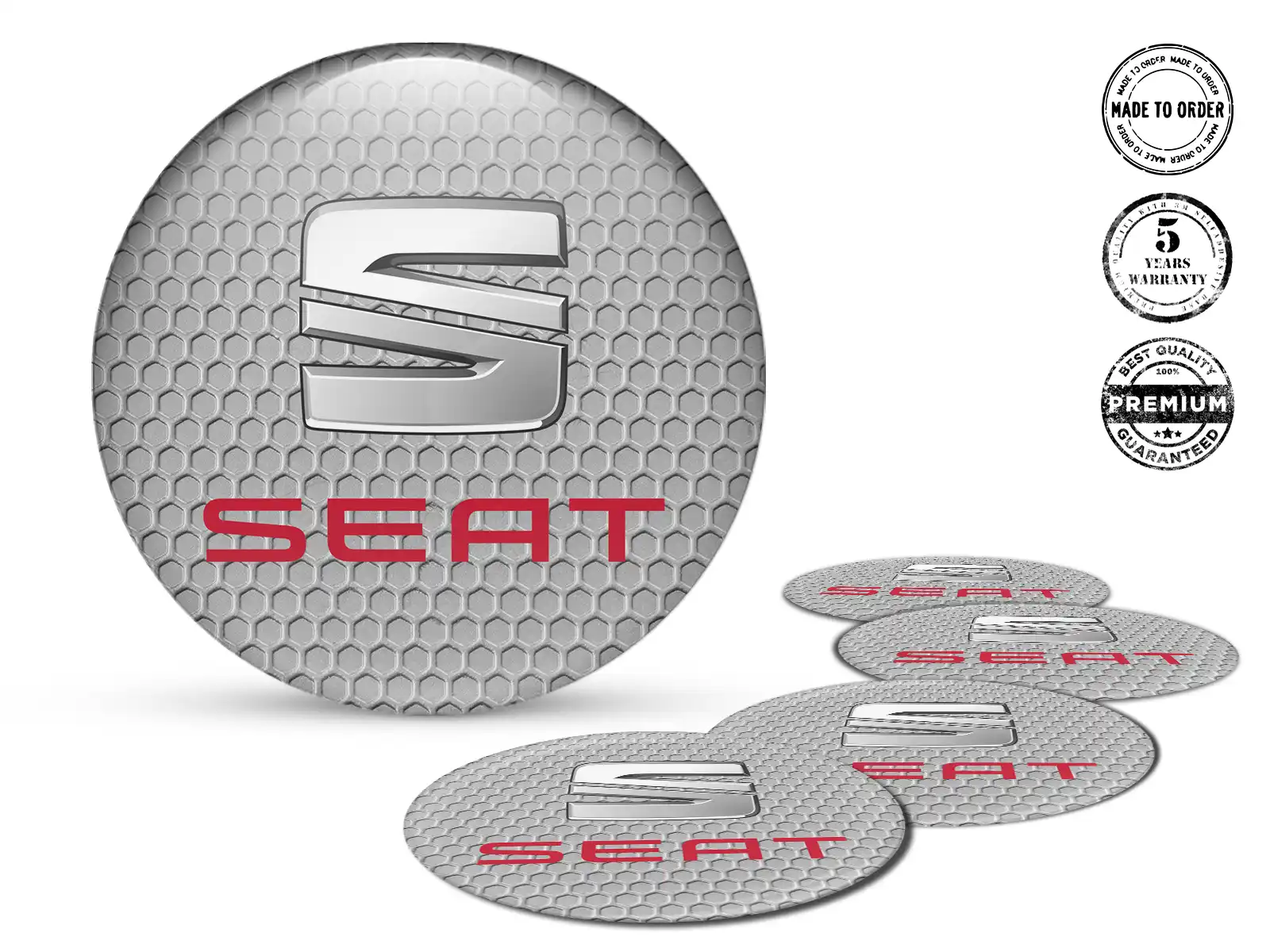 Seat Radaufkleber Stil Rennsport-Silikon-Badges